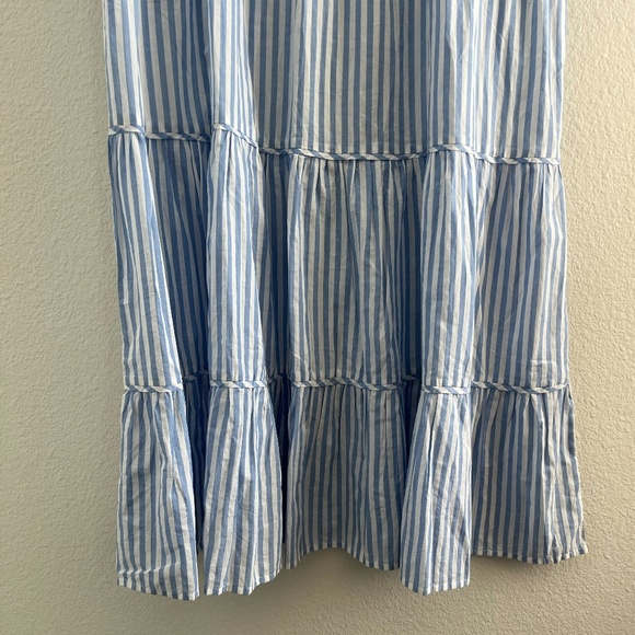 NWT SEA LEVEL SWIM | Summer Beach Striped Sails Boho Maxi Dress in Blue | Size M - Picture 6 of 13